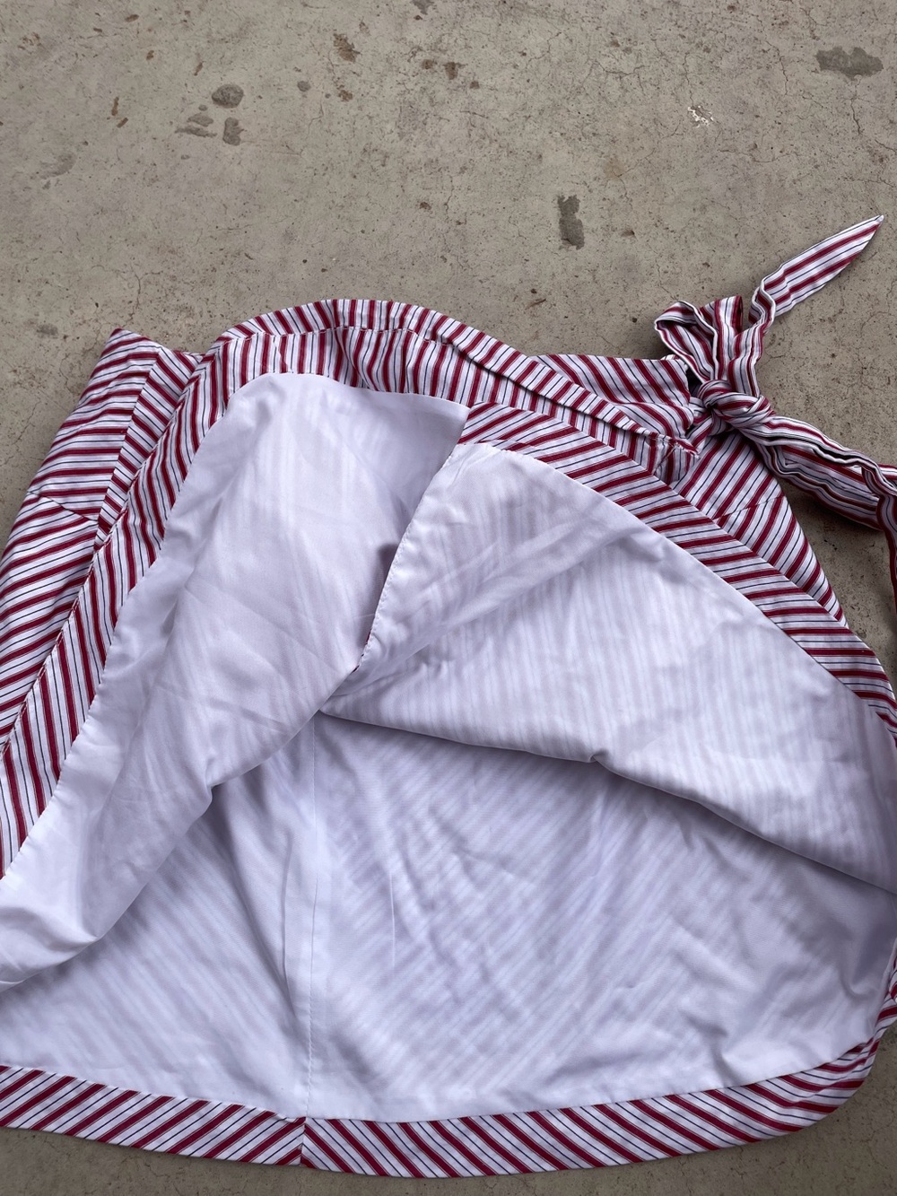 Zara striped cotton wrap mini skirt size M - Picture 5 of 7